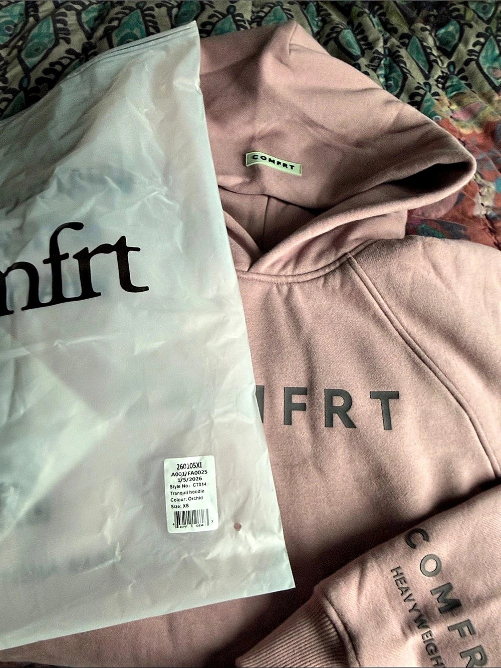 NEW Comfrt Tranquil Hoodie Pink XS